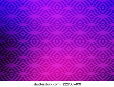 Light Pink, Blue vector background with lines, rhombuses. Colorful lines, squares on abstract background with gradient. Pattern for business booklets, leaflets.