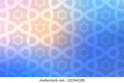 Light Pink, Blue vector background with colored stars. Modern geometrical abstract illustration with stars. Template for sell phone backgrounds.