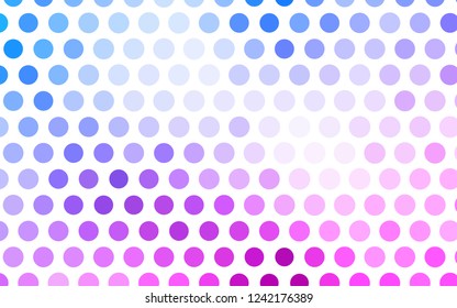 Light Pink, Blue vector background with bubbles. Blurred decorative design in abstract style with bubbles. Pattern for ads, booklets.
