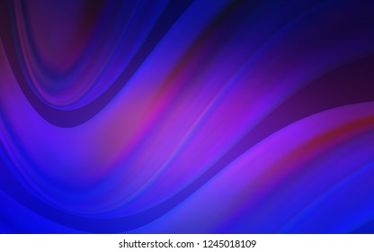 Light Pink, Blue vector background with bent lines. A sample with blurred bubble shapes. New composition for your brand book.
