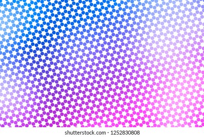 Light Pink, Blue vector background with bubbles. Glitter abstract illustration with blurred drops of rain. Pattern for beautiful websites.