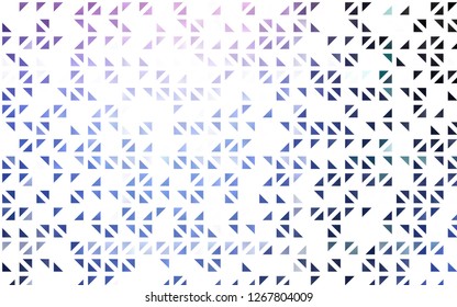 Light Pink, Blue vector background with triangles. Triangles on abstract background with colorful gradient. Pattern can be used for websites.
