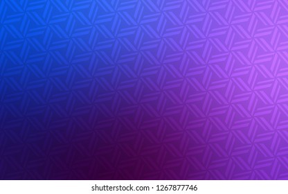 Light Pink, Blue vector background with triangles. Glitter abstract illustration with triangular shapes. Pattern for busines ad, booklets, leaflets