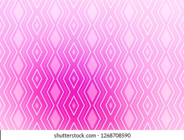 Light Pink, Blue vector background with lines, rhombuses. Colorful illustration with lines, cubes on abstract template. Pattern for business booklets, leaflets.