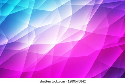 Light Pink, Blue vector background with polygonal style. Illustration with set of colorful triangles. Smart design for your adverts.