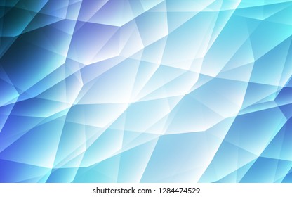 Light Pink, Blue vector background with triangles. Glitter abstract illustration with triangular shapes. Best design for poster, banner.
