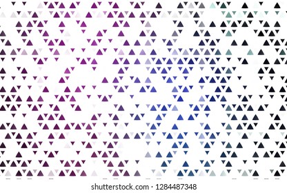 Light Pink, Blue vector background with triangles. Abstract gradient illustration with triangles. Smart design for your business advert.