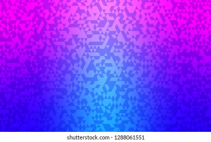 Light Pink, Blue vector background with triangles. Illustration with set of colorful triangles. Pattern for busines ad, booklets, leaflets