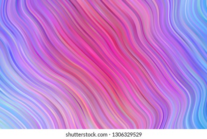 Light Pink, Blue vector background with bent ribbons. Brand new colored illustration in marble style with gradient. The best blurred design for your business.