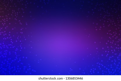 Light Pink, Blue vector background with astronomical stars. Blurred decorative design in simple style with galaxy stars. Pattern for futuristic ad, booklets.