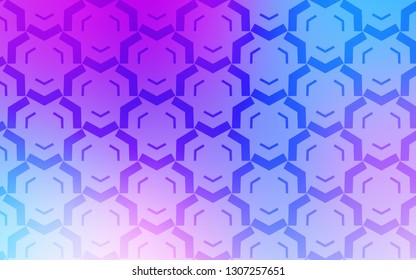 Light Pink, Blue vector background with bent lines. Brand new colorful illustration in simple style. A completely new template for your design.