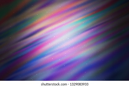 Light Pink, Blue vector background with galaxy stars. Shining colored illustration with bright astronomical stars. Pattern for astrology websites.