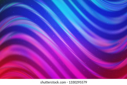 Light Pink, Blue vector background with galaxy stars. Space stars on blurred abstract background with gradient. Best design for your ad, poster, banner.