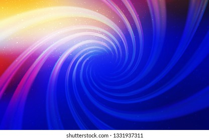 Light Pink, Blue vector background with galaxy stars. Shining colored illustration with bright astronomical stars. Template for cosmic backgrounds.