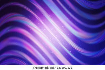 Light Pink, Blue vector background with galaxy stars. Space stars on blurred abstract background with gradient. Best design for your ad, poster, banner.