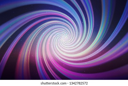 Light Pink, Blue vector background with astronomical stars. Space stars on blurred abstract background with gradient. Best design for your ad, poster, banner.