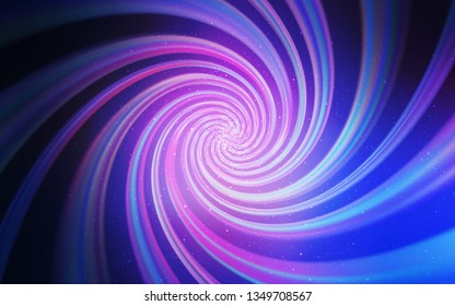 Light Pink, Blue vector background with galaxy stars. Shining colored illustration with bright astronomical stars. Best design for your ad, poster, banner.