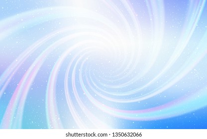 Light Pink, Blue vector background with galaxy stars. Glitter abstract illustration with colorful cosmic stars. Pattern for astrology websites.