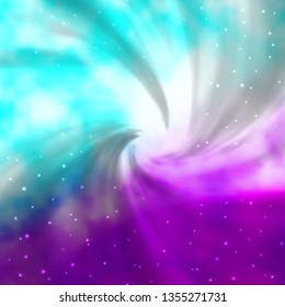 Light Pink, Blue vector background with small and big stars. Modern geometric abstract illustration with stars. Best design for your ad, poster, banner.