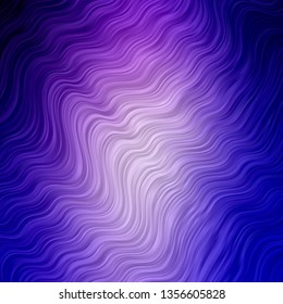 Light Pink, Blue vector background with wry lines. Gradient illustration in simple style with bows. Best design for your posters, banners.