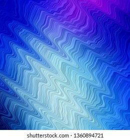 Light Pink, Blue vector background with bent lines. Abstract gradient illustration with wry lines. Template for your UI design.