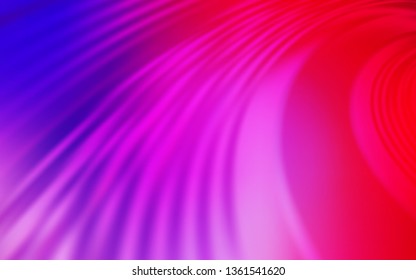 Light Pink, Blue vector background with curved lines. A completely new colorful illustration in simple style. A new texture for your  ad, booklets, leaflets.