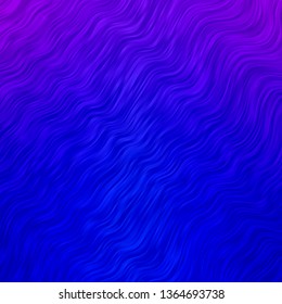 Light Pink, Blue vector background with bent lines. Colorful illustration in abstract style with bent lines. Template for your UI design.