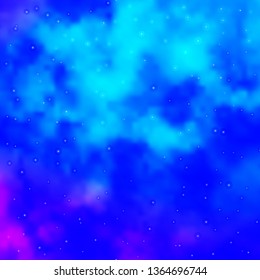 Light Pink, Blue vector background with small and big stars. Colorful illustration in abstract style with gradient stars. Best design for your ad, poster, banner.