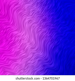 Light Pink, Blue vector background with wavy lines. Brand new colorful illustration with bent lines. Pattern for websites, landing pages.
