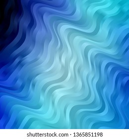 Light Pink, Blue vector background with curves. Colorful geometric sample with gradient curves.  Template for cellphones.