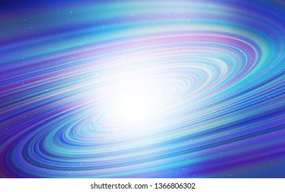 Light Pink, Blue vector background with astronomical stars. Blurred decorative design in simple style with galaxy stars. Template for cosmic backgrounds.