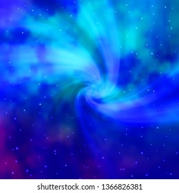 Light Pink, Blue vector background with small and big stars. Colorful illustration with abstract gradient stars. Design for your business promotion.