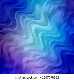 Light Pink, Blue vector background with curves. Colorful abstract illustration with gradient curves. Best design for your ad, poster, banner.