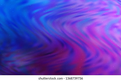 Light Pink, Blue vector background with astronomical stars. Space stars on blurred abstract background with gradient. Pattern for futuristic ad, booklets.