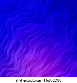 Light Pink, Blue vector background with bent lines. Illustration in abstract style with gradient curved.  Pattern for websites, landing pages.