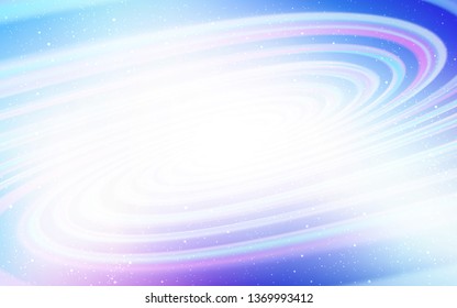 Light Pink, Blue vector background with astronomical stars. Blurred decorative design in simple style with galaxy stars. Pattern for futuristic ad, booklets.