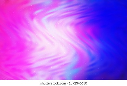 Light Pink, Blue vector background with galaxy stars. Modern abstract illustration with Big Dipper stars. Smart design for your business advert.