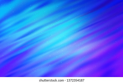 Light Pink, Blue vector background with galaxy stars. Modern abstract illustration with Big Dipper stars. Template for cosmic backgrounds.