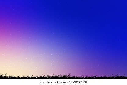 Light Pink, Blue vector background with astronomical stars. Glitter abstract illustration with colorful cosmic stars. Smart design for your business advert.