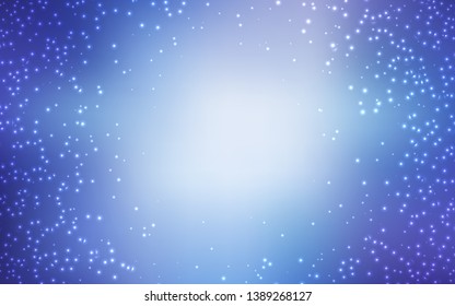 Light Pink, Blue vector background with galaxy stars. Blurred decorative design in simple style with galaxy stars. Pattern for astronomy websites.