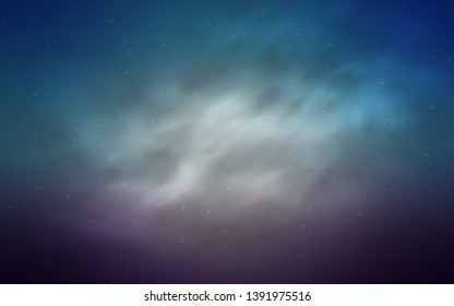 Light Pink, Blue vector background with galaxy stars. Shining illustration with sky stars on abstract template. Pattern for futuristic ad, booklets.