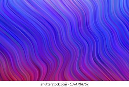 Light Pink, Blue vector background with bent lines. A completely new color illustration in marble style. A completely new marble design for your business.