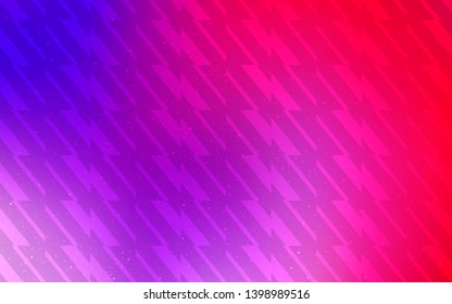 Light Pink, Blue vector background with stright stripes. Colorful shining illustration with lines on abstract template. Smart design for your business advert.