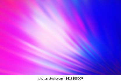 Light Pink, Blue vector background with straight lines. Shining colored illustration with sharp stripes. Best design for your ad, poster, banner.