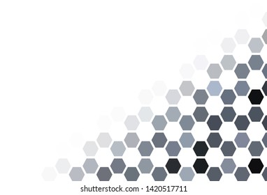 Light Pink, Blue vector background with set of hexagons. Design in abstract style with hexagons. Design for your business advert.
