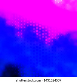 Light Pink, Blue vector background in polygonal style. Abstract gradient illustration with rectangles. Best design for your ad, poster, banner.