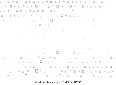 Light Pink, Blue vector background with circles, rectangles. Illustration with set of shining colorful abstract circles, cubes. Pattern for ads, leaflets.