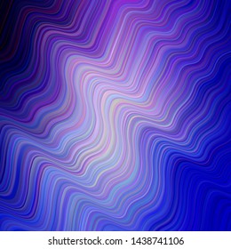 Light Pink, Blue vector background with wry lines. Geometric illustration in abstract style with gradient.  A new texture for your  ad, booklets, leaflets.