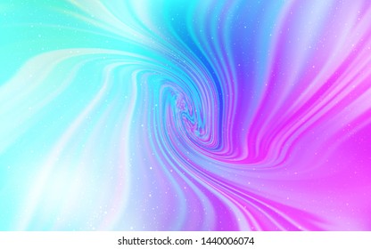 Light Pink, Blue vector background with astronomical stars. Shining illustration with sky stars on abstract template. Pattern for futuristic ad, booklets.