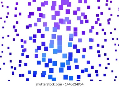 Light Pink, Blue vector background with rectangles. Decorative design in abstract style with rectangles. Modern template for your landing page.